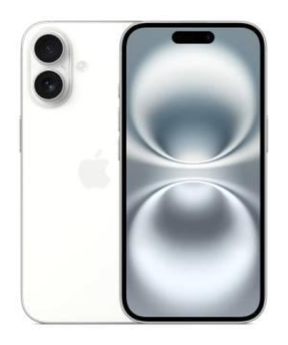 Apple iPhone 16 - 5G smartphone - dual SIM /Memoria Interna 256 GB - display OLED - 6.1" - 2556 x 1179 pixel - 2x fotocamere posteriori 48 MP, 12 MP - front camera 12 MP - bianco